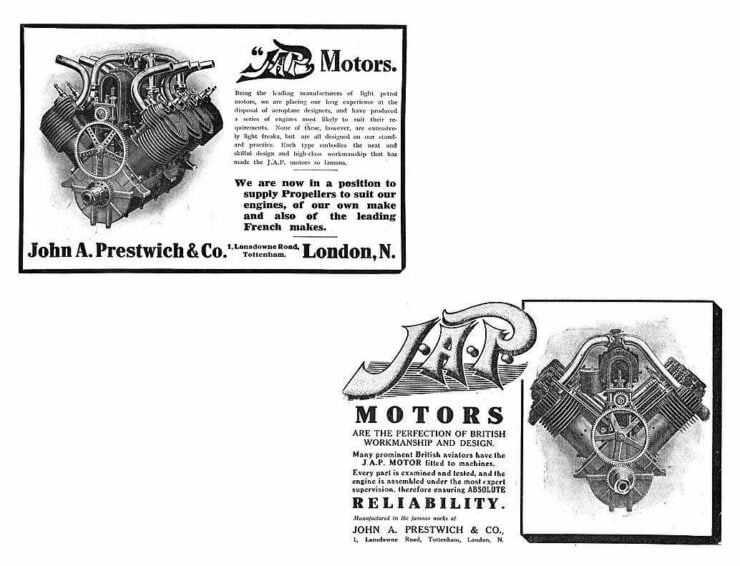 JAP 4.4 Liter V8 Engine Vintage Ads