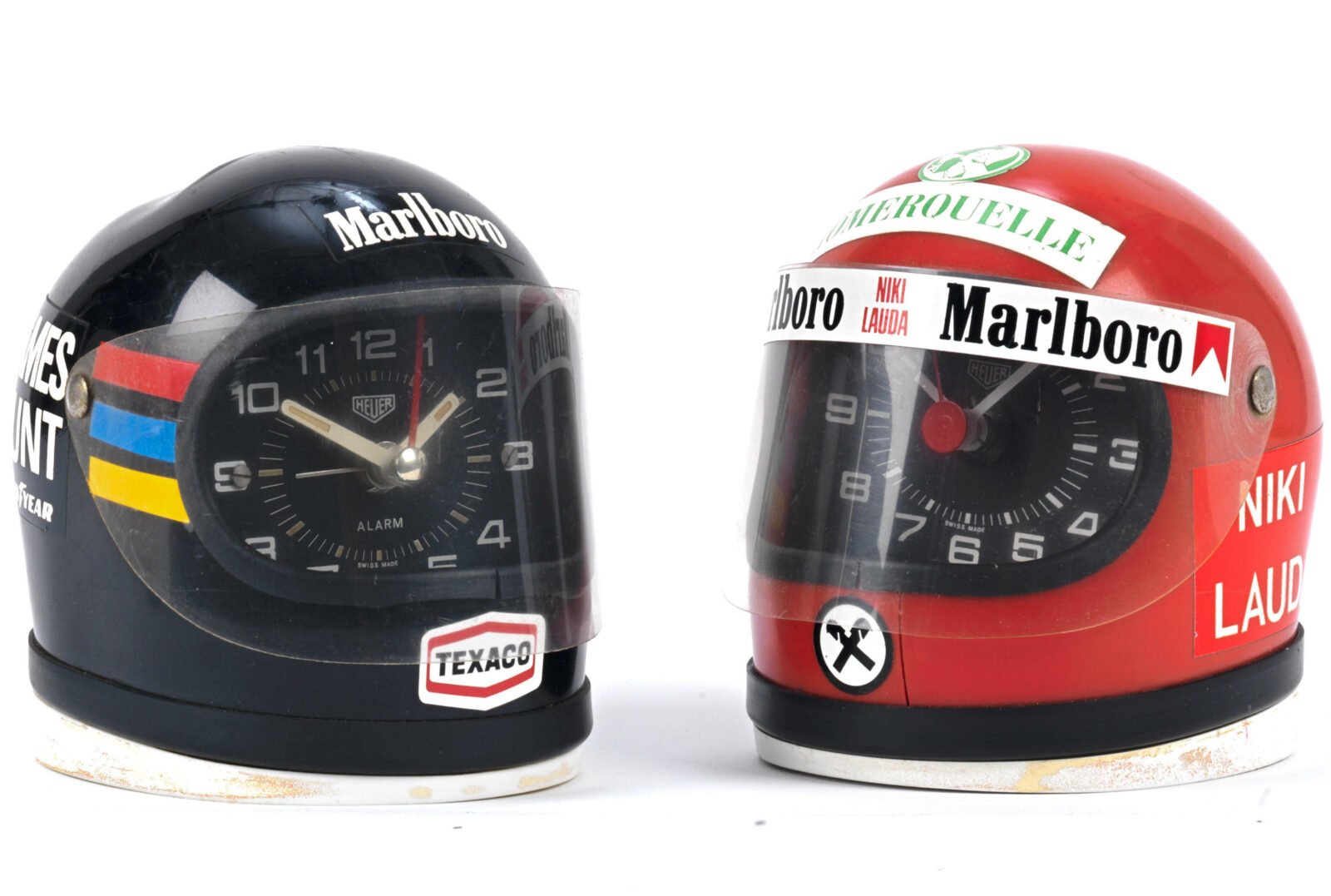 James Hunt Niki Lauda Heuer Helmet Alarm Clocks