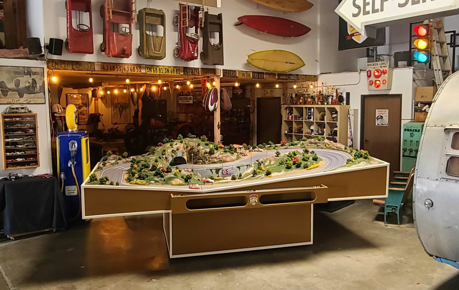 A Southern Californian Mountain Road Slot Car Raceway In 132 Scale