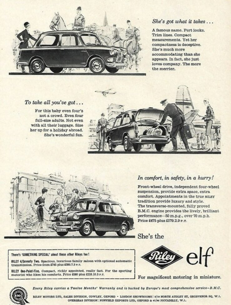 Riley Elf Vintage Advertisement