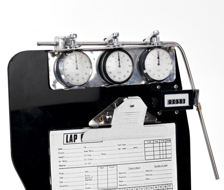 Timekeeper's Clipboard With Three Heuer Stopwatches 1