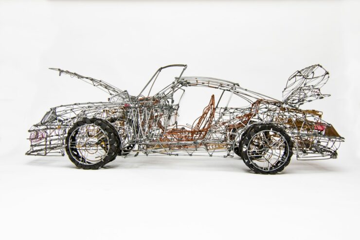 Porsche 993 Turbo Wire Sculpture 1