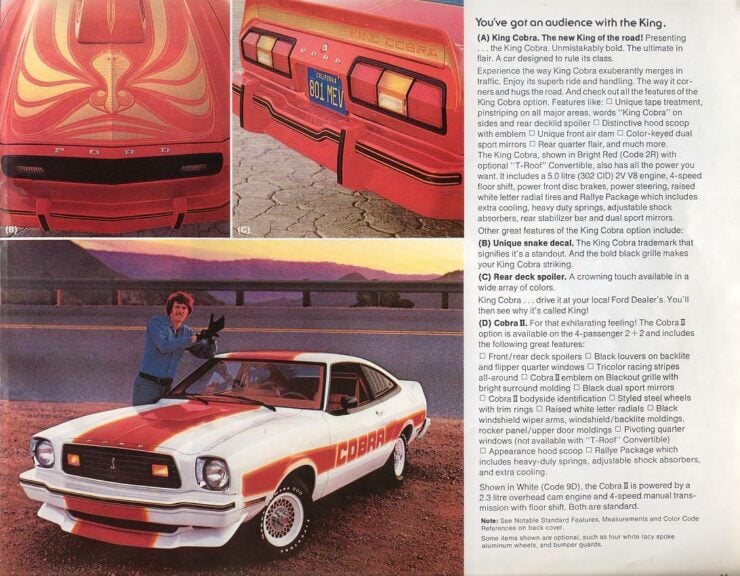 1978 Ford Mustang II King Cobra Brochure