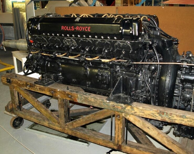 Rolls-Royce Griffon engine in its original shipping crate