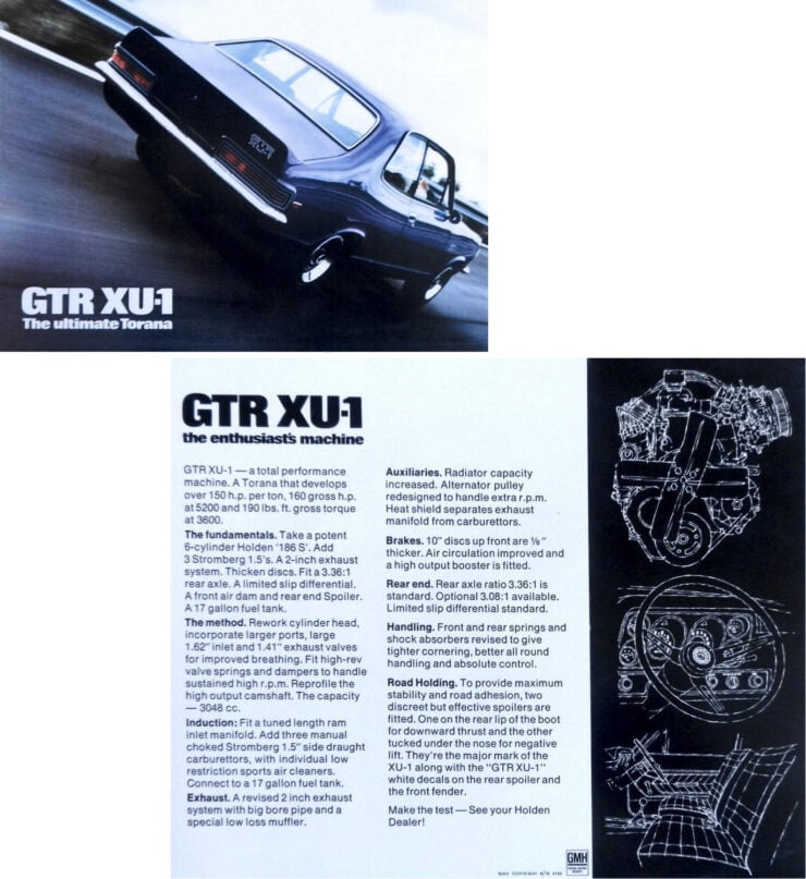 Holden Torana GTR-XU1 Brochure