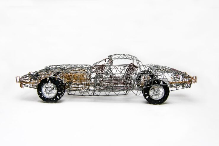 Jaguar E-Type Wire Frame Sculpture 1