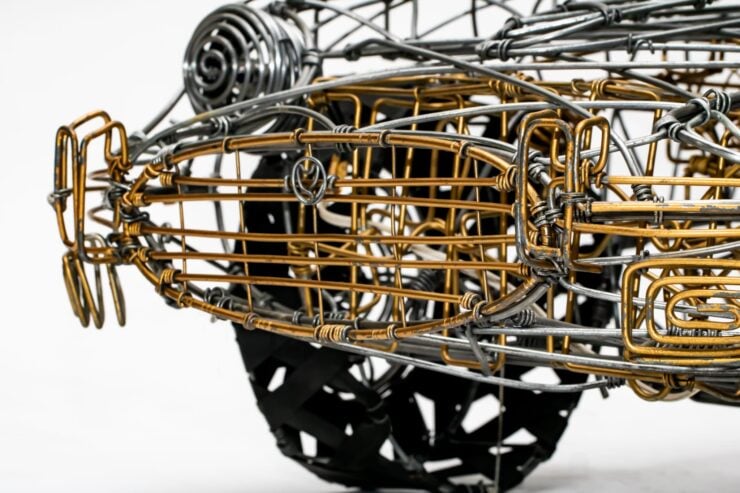 Jaguar E-Type Wire Frame Sculpture 10