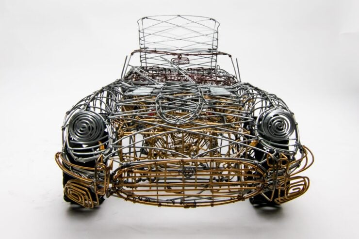 Jaguar E-Type Wire Frame Sculpture 16