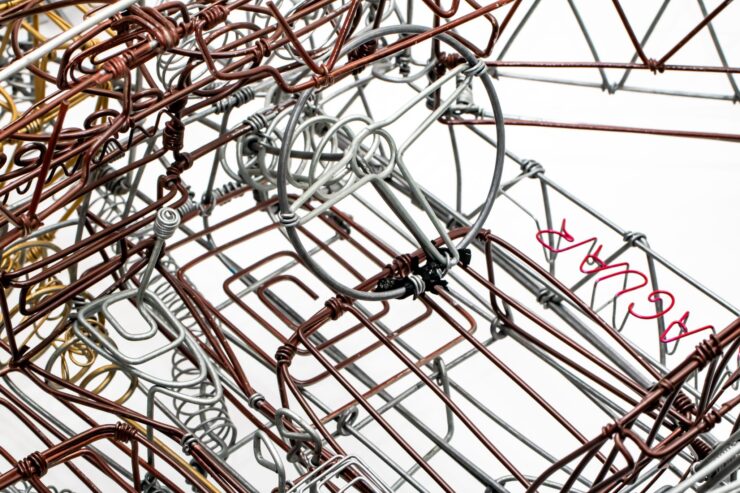 Jaguar E-Type Wire Frame Sculpture 5