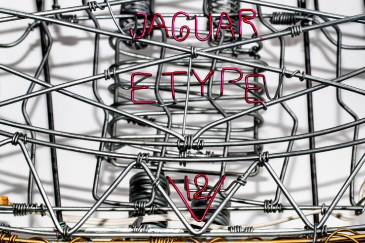 Jaguar E-Type Wire Frame Sculpture 6