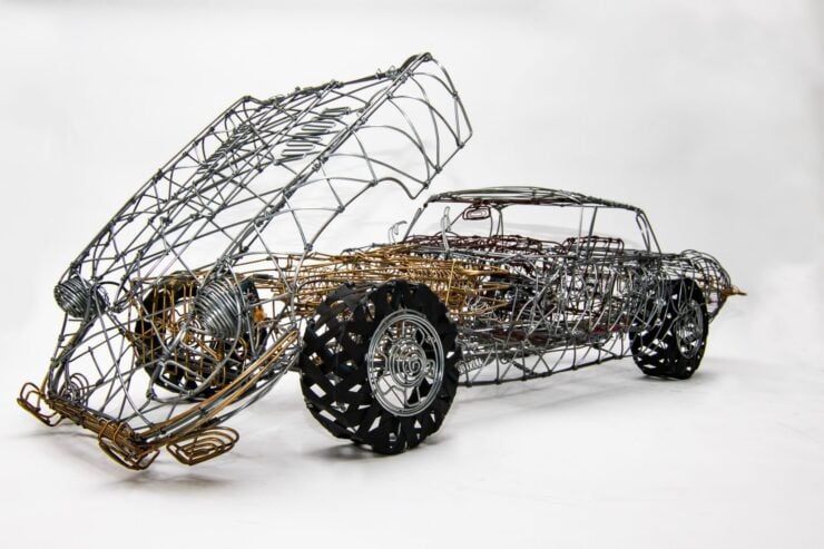 Jaguar E-Type Wire Frame Sculpture 8