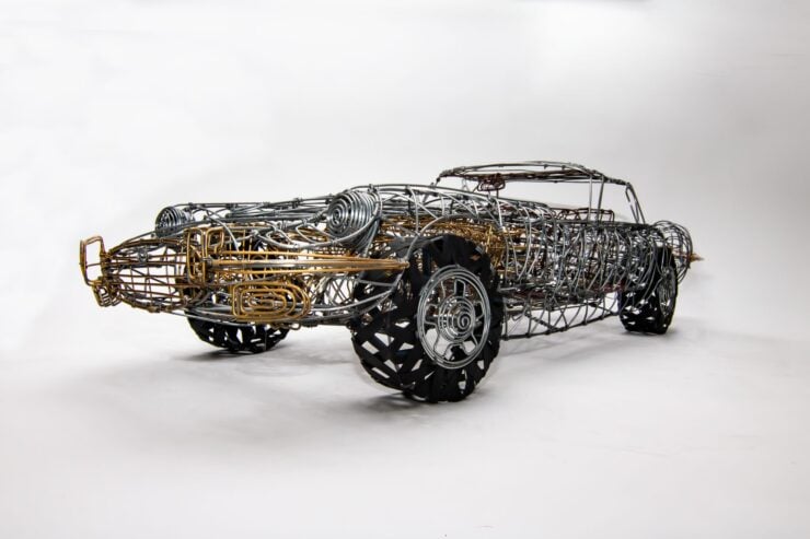 Jaguar E-Type Wire Frame Sculpture 9