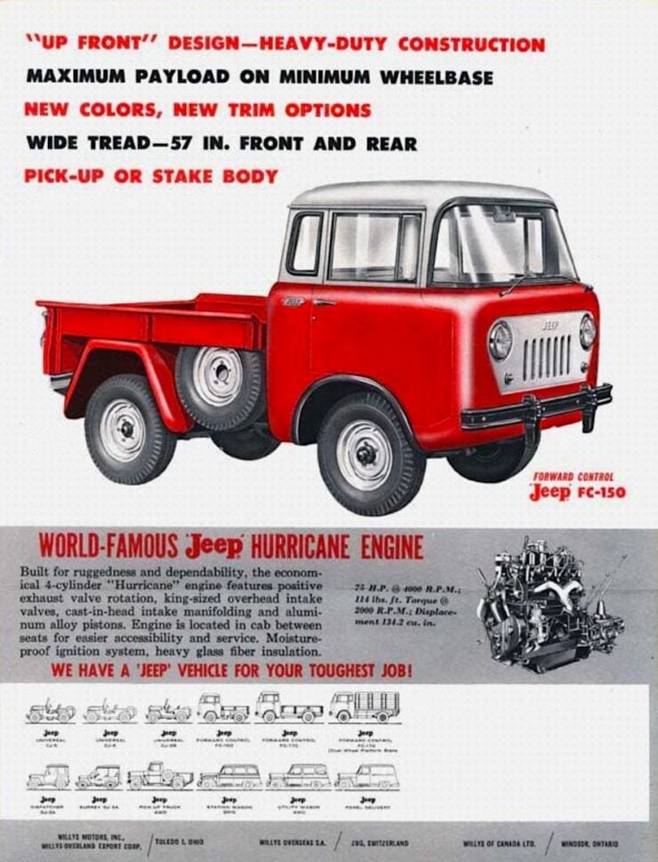 Willys Jeep Forward Control FC-150 Vintage Ad
