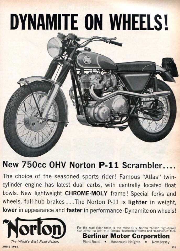 Norton P11 Vintage Ad