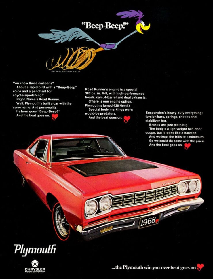 Plymouth Road Runner Vintage Ad 1