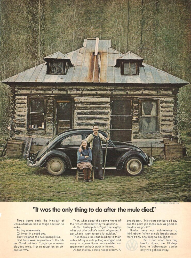 VW Beetle Mule Ad