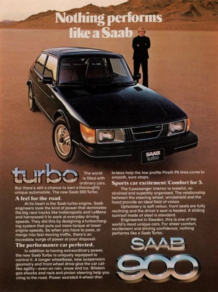 Saab 900 Turbo Vintage Ad