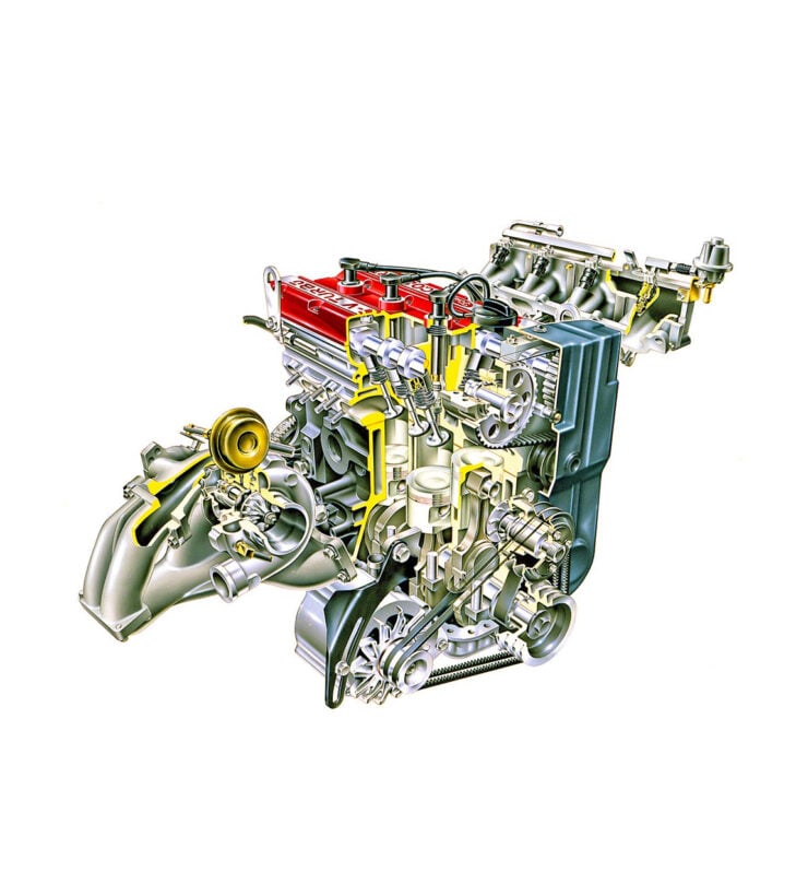 Ford RS500 YBD Engine Cutaway Illustration