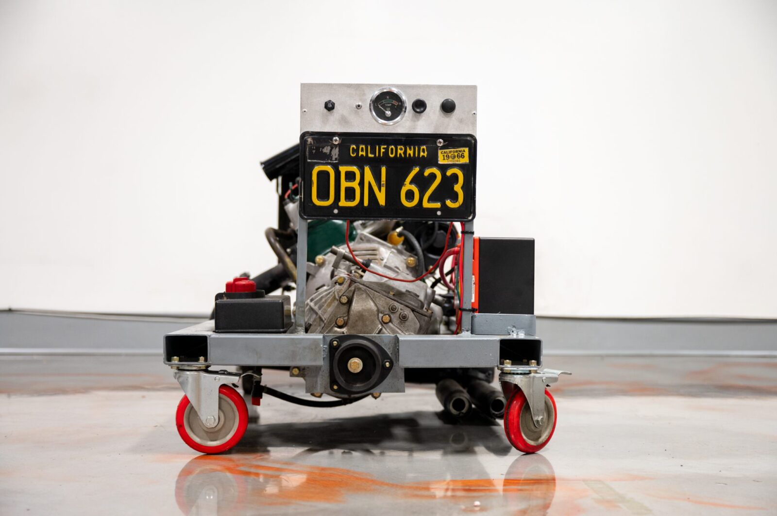 Two-Stroke: A Saab 96 Engine + Gearbox On A Test Stand