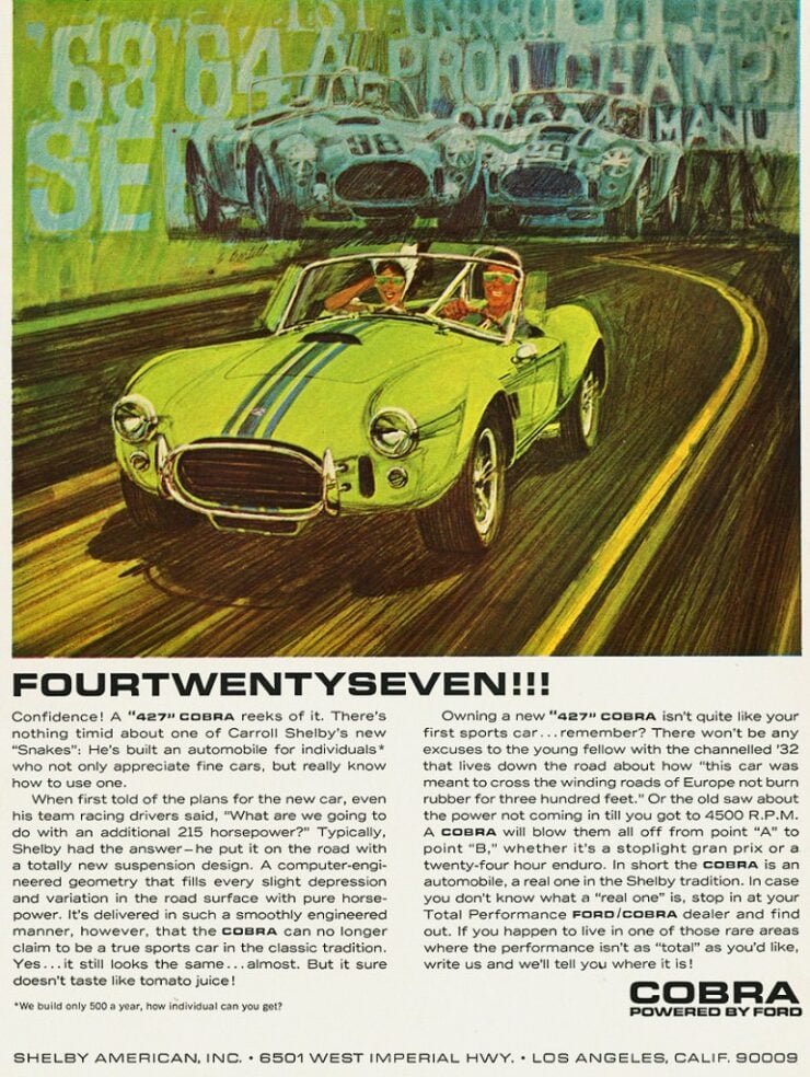 Shelby Cobra 427 Vintage Ad