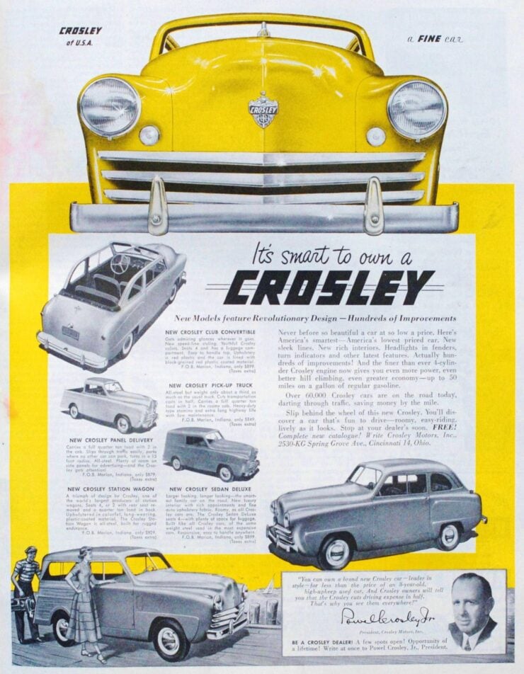 Vintage Crosley Car Ad
