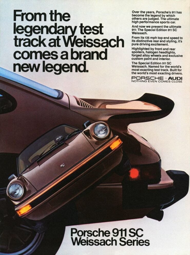 Porsche 911 SC Weissach Vintage Ad