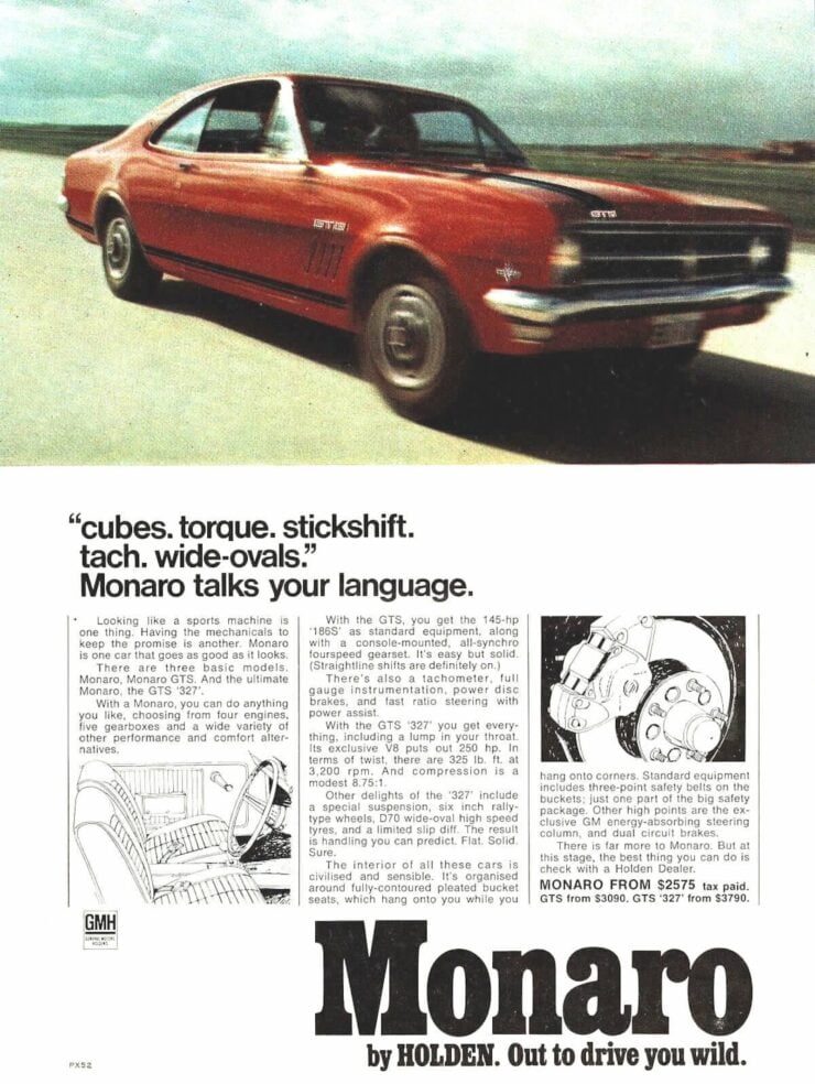 Holden Monaro Vintage Ad