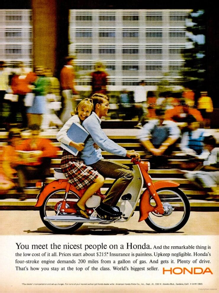 You Meet The Nicest People On A Honda Vintage Ad