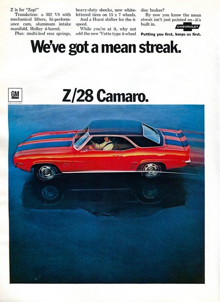 Chevrolet Camaro Z28 Vintage Ad