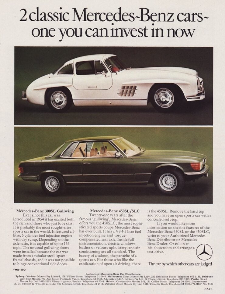 Mercedes-Benz 450SLC Vintage Ad 1