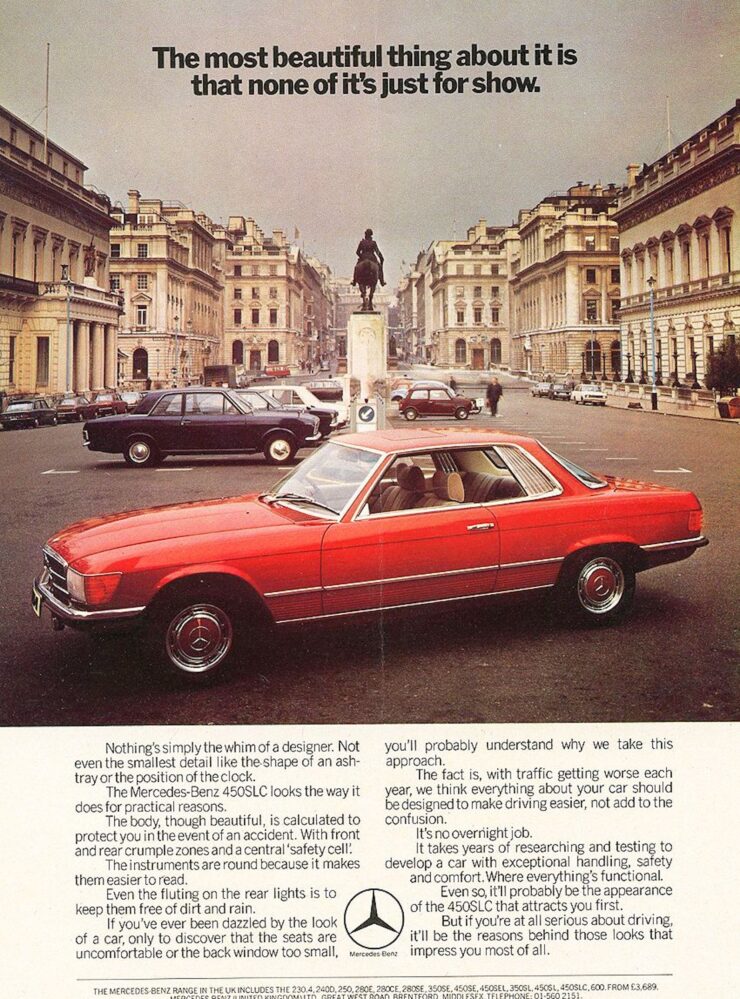 Mercedes-Benz 450SLC Vintage Ad