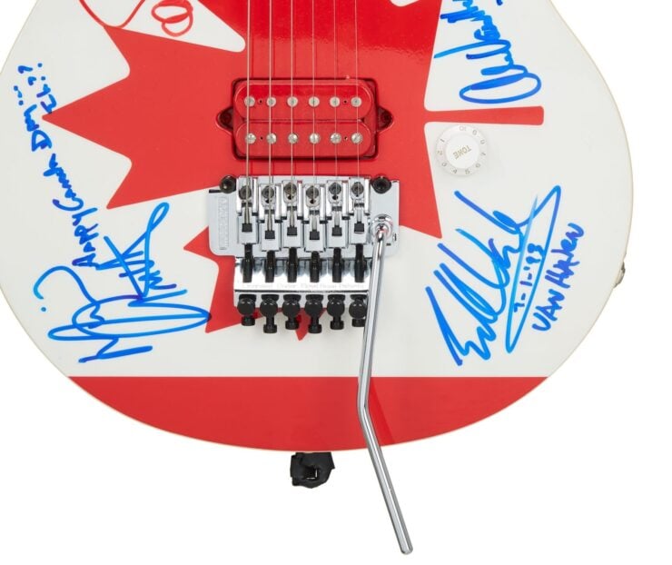 Eddie Van Halen Canadian Flag Guitar 2