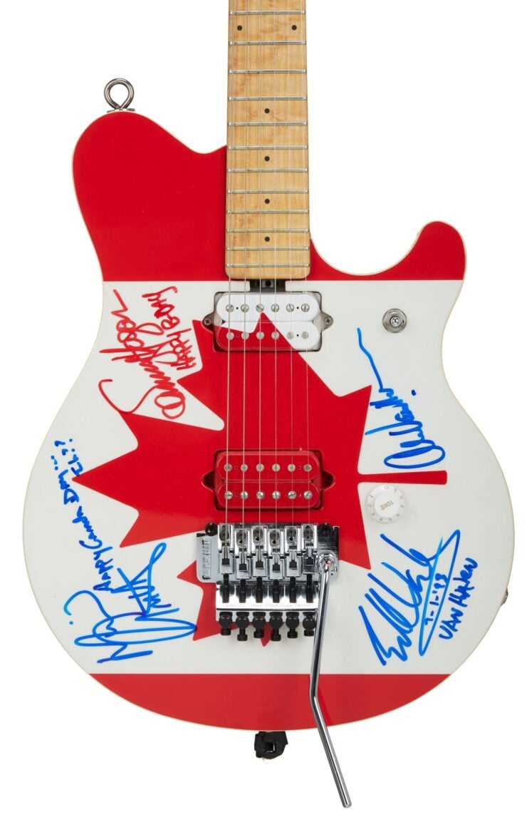 Eddie Van Halen Canadian Flag Guitar 4