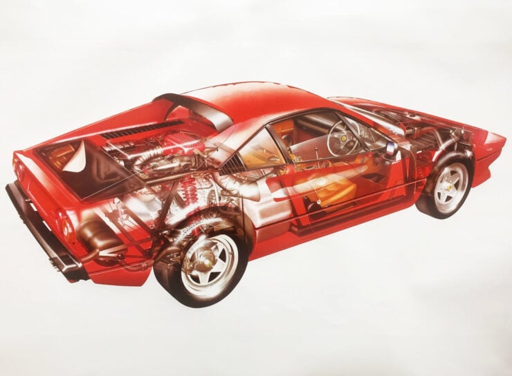 Ferrari 308 GTB Cutaway Illustration