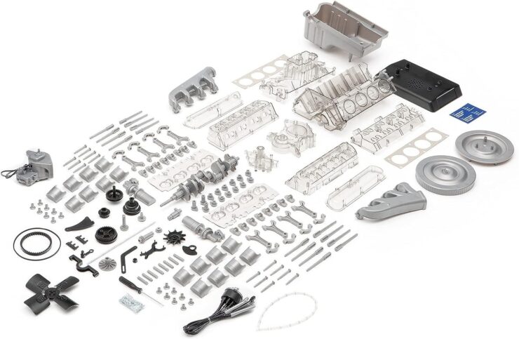 Ford Mustang K-Code 289 V8 Engine Model Kit Parts