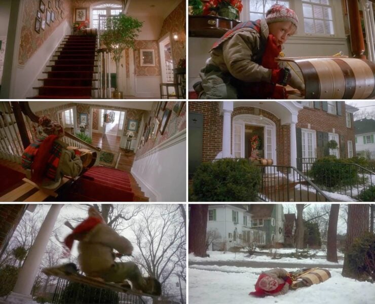 Home Alone Toboggan Scene Slides