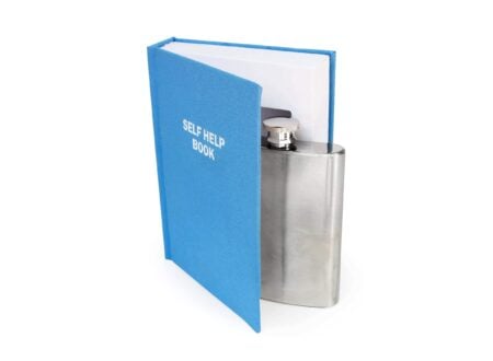 Self Help Book With Hidden Flask
