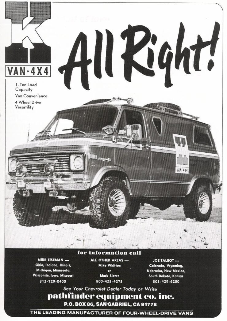 Chevrolet G20 Van Pathfinder 4×4 Vintage Ad