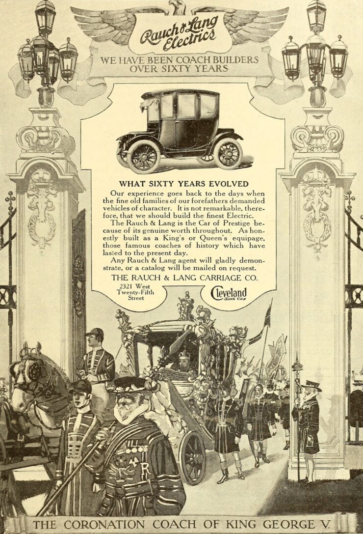 Rauch & Lang Carriage Company Electric Car Advertisement