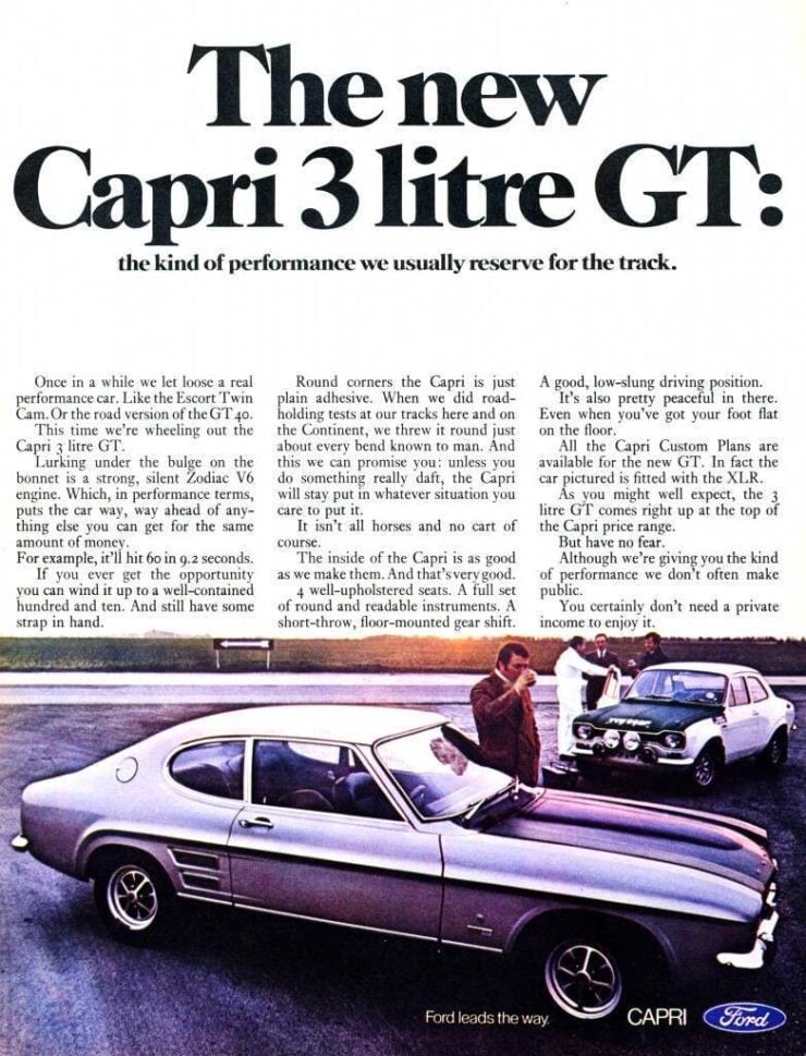 Ford Capri 3000GT Vintage Ad