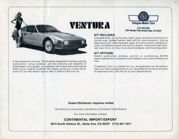 L’Automobile Ventura Brochure Vintage