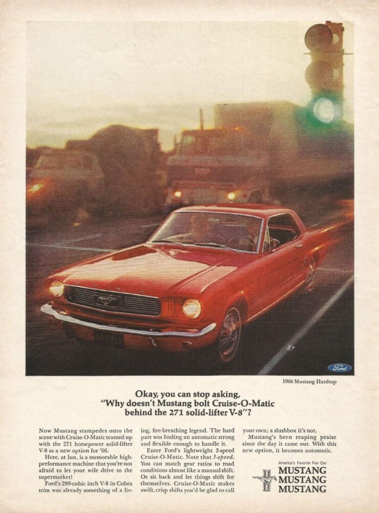 Vintage Ford Mustang Ad