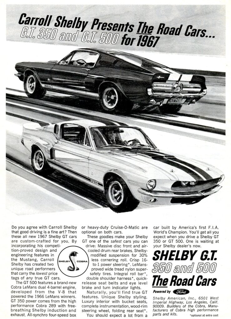 1967 Shelby GT350 Vintage Ad