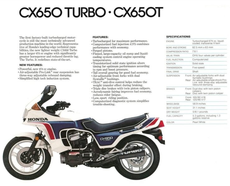 Honda CX650 Turbo Brochure 2