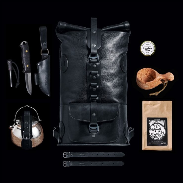 Kasperi Black Fold-Top Backpack 4