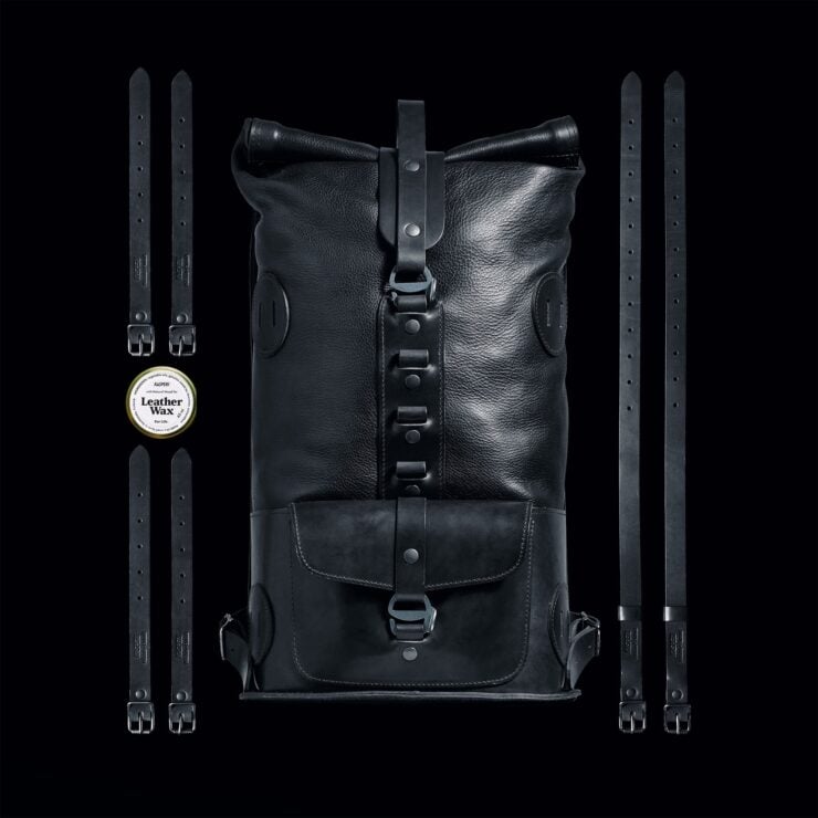 Kasperi Black Fold-Top Backpack 7