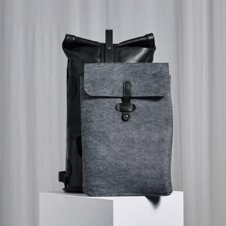 Kasperi Black Fold-Top Backpack 9