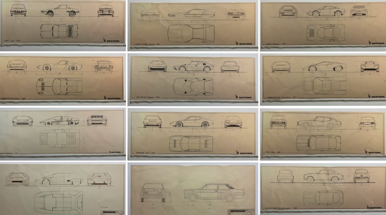 Bertone Italdesign Michelotti Blueprints