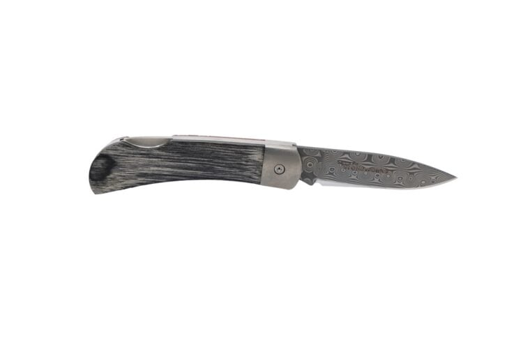 Brontosaurus Bone 3 Damascus Lockback Knife 2