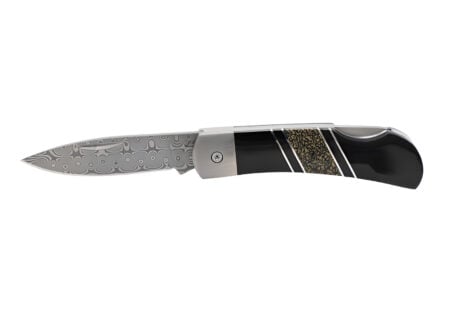 Brontosaurus Bone 3 Damascus Lockback Knife